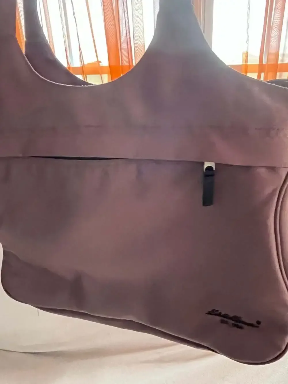 Eddie Bauer Mauve Nylon Laptop Tote Bag with Padded Compartment